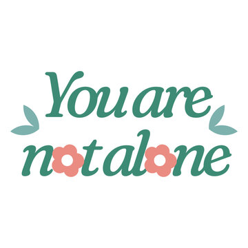 Uplifting message design with floral elements