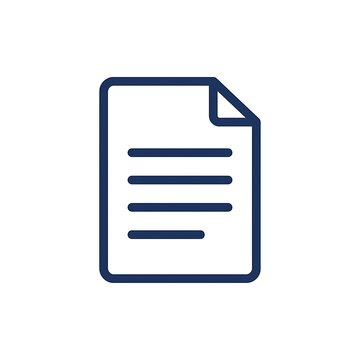 Minimalist document file icon with lines.