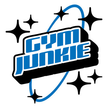 Energetic gym junkie graphic design
