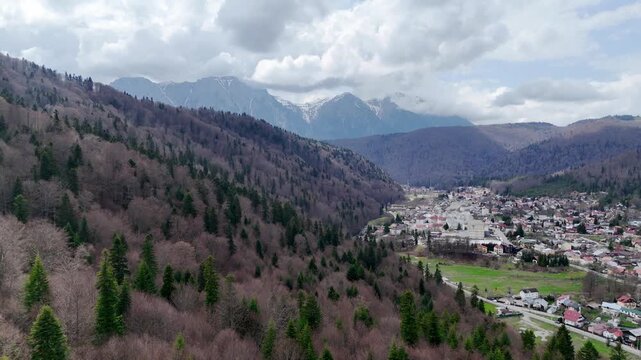 Azuga and Busteni Mountains, Drone Footage, Romania