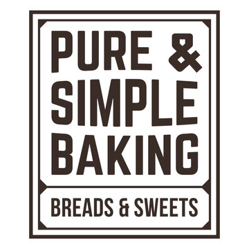Pure &amp; simple baking breads &amp; sweets design