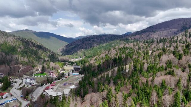 Azuga and Busteni Mountains, Drone Footage, Romania