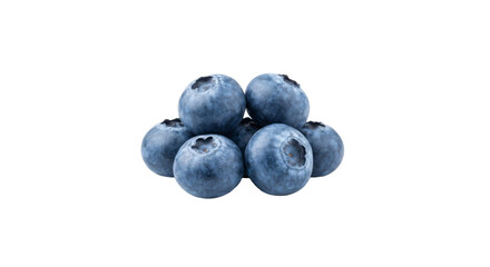 Pile of fresh blueberries isolated on a white background, healthy food concept