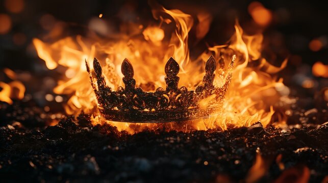 Burning Crown in Flames and Ashes