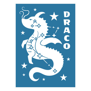 Mythical dragon constellation design