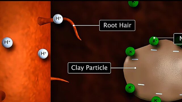 Movement of nutrients from soil to the root through contact exchange.