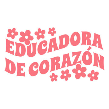 Pink educadora de corazon design