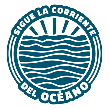 Sigue la corriente del oceano cut out design