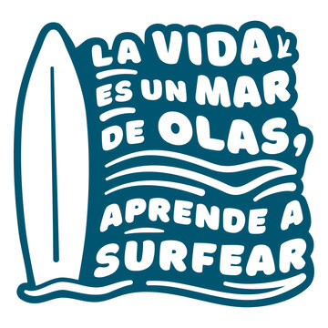 La vida es un mar de olas design