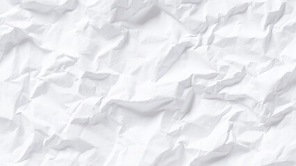Obraz premium Crumpled white paper texture background with creases and folds seamless design element
