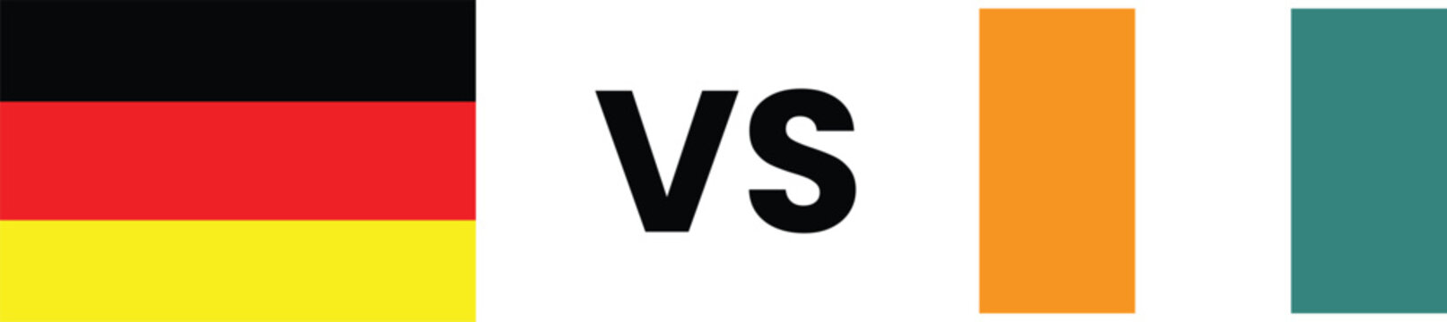 Germany vs ireland flag comparison graphic