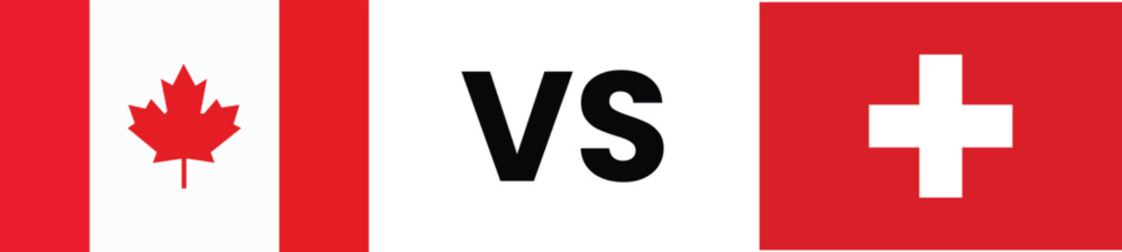 Canada versus switzerland flag graphic international competition and national identity representation