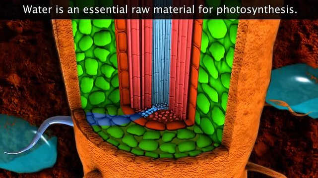 Removal of water through stomata during transpiration