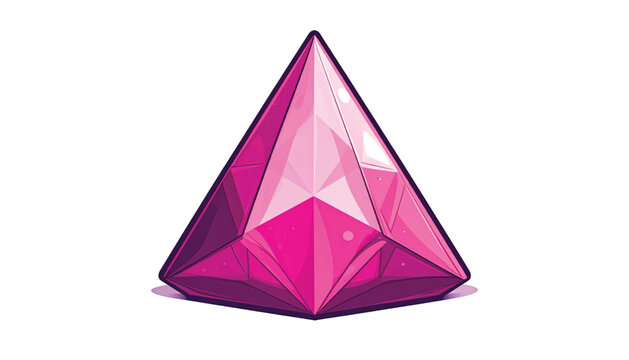 Pink Triangle Gemstone Pyramid Jewel.