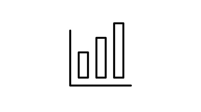 Bar chart graphic with ascending bars