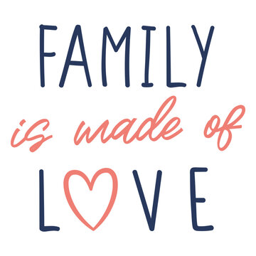 Heartfelt family love quote design