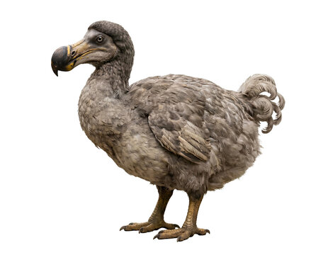 絶滅した鳥類ドードーのイメージイラスト（背景白） / Illustration of the extinct dodo bird isolated on white background
