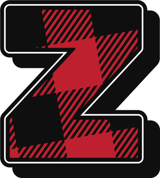 Bold striped letter z design