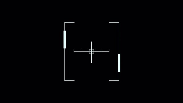 Futuristic Digital HUD Scope Overlay Targeting Interface.