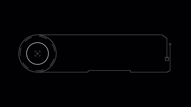 Minimalist futuristic lower third graphic interface animation.