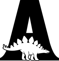 Cute dinosaur letter a design © Vexels