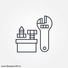 Fototapeta premium tools icon symbol illustration vector eps10 logo template design pattern seamless bright minimal design flat design realistic style simple design modern design