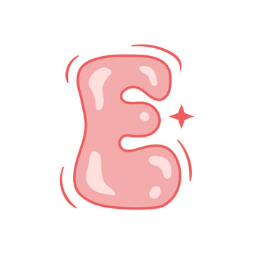 Playful bubble letter e design