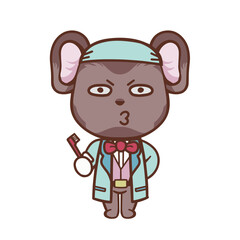 Playful koala dentist character design © Vexels