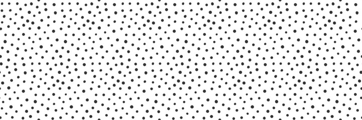 Dot background seamless with pattern polka black and doodle texture white. Irregular organic abstract with cute random patern and vector geometric small. Baby scattered dot with spot tiny pattern. © Tetiana Kubara