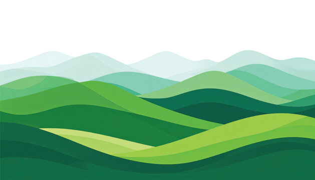 Green hills landscape natural scenery.