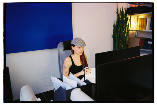 Young woman designer
