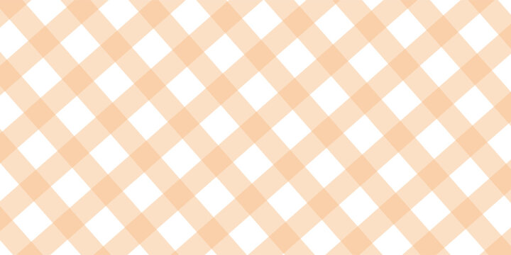 Halloween checkered tablecloth with orange plaid pattern background. Flat vector illustration isolated