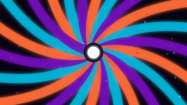Colorful Motion Abstract Spiral Design with Vibrant Stripes for Dynamic Visual Effect.