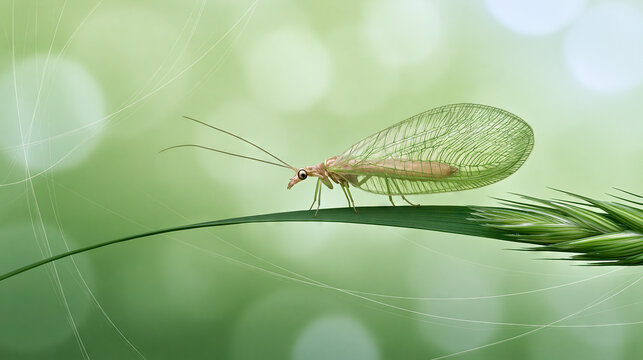 Close-up of a Green Leafhopper on a Plant