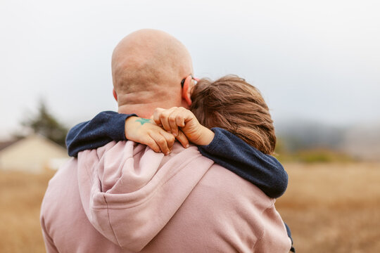 Father Child Share Close Embrace