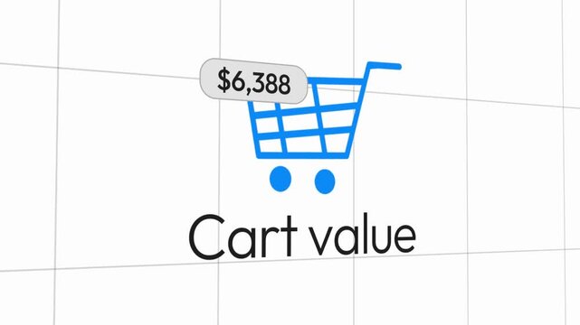 shopping cart value animation