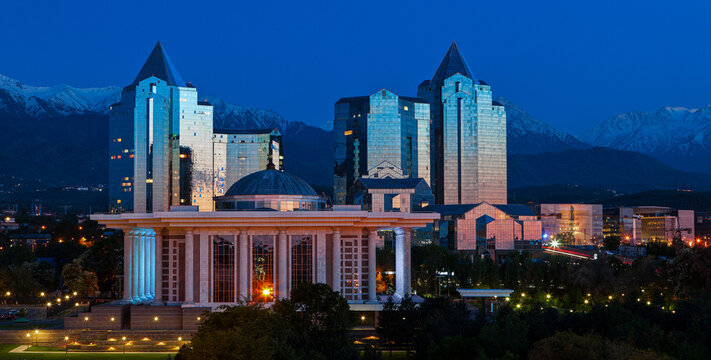 A panorama of Almaty, the largest metropolis and cultural capital of Kazakhstan, located in the foothills of the Trans-Ili Alatau. 5 September , 2012
