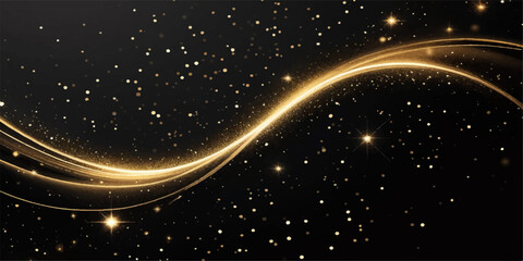 Abstract space background with glowing stars and blue night sky creating a bright galaxy design © Angel