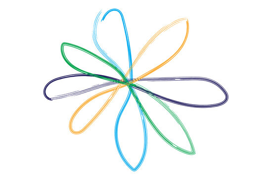 Colorful Abstract Spirograph Pattern with Vibrant Loops and Curves