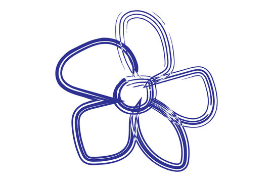 Abstract Floral Loop Design Vector Illustration Minimalist Style