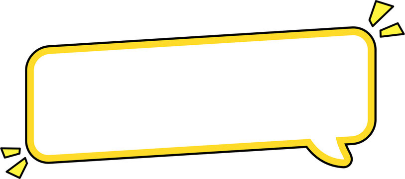 Rounded Rectangle Attention Speech Bubble