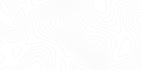 Abstract topographic contour line pattern on light gray background with smooth elevation curves, minimal terrain map texture for modern branding and technology design. © Afridi