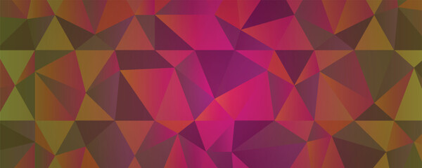 Fototapeta premium Abstract red and brown geometric triangle low poly background. Creative polygonal crystal mosaic seamless texture vector illustration template for banner design.