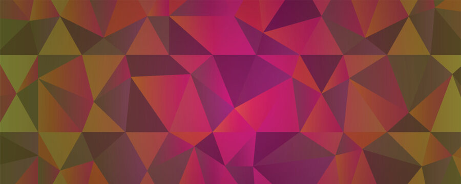 Abstract red and brown geometric triangle low poly background. Creative polygonal crystal mosaic seamless texture vector illustration template for banner design.