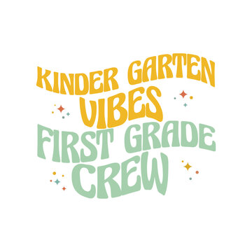 Vintage first grade crew school t-shirt vector element.
