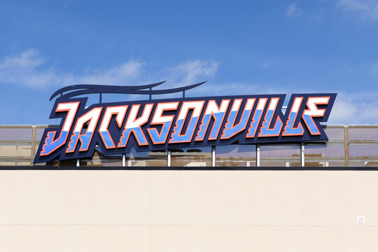 Jacksonville, FL, USA - May 15, 2026: VyStar Ballpark, home of the minor league Jacksonville Jumbo Shrimp, is located in downtown Jacksonville.