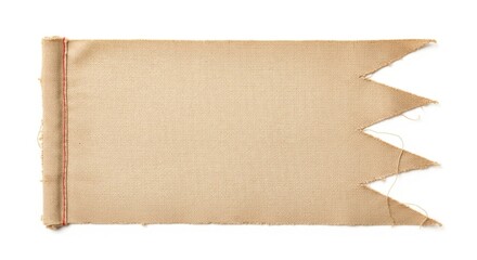 Fototapeta premium Blank Old Beige Banner Flag Ribbon, Torn Edges, Copy Space for Text