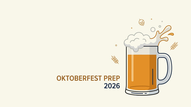 Festive beer mug graphic design representing the spirit of Oktoberfest Prep 2026 for a seasonal celebration concept d898ec45-fe04-4f00-a6a0-3845ab8876e0.eps featuring AQ