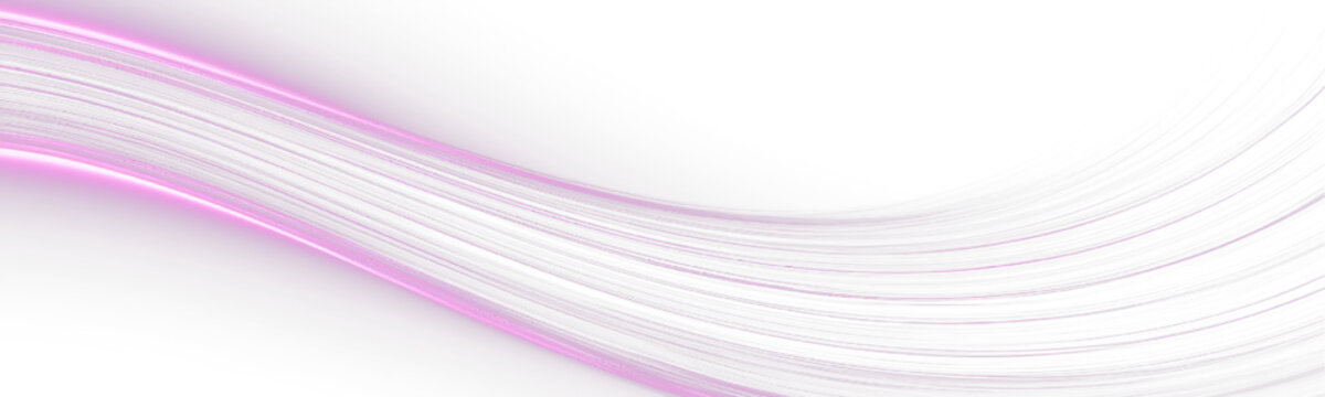 Radiant light trails curve through a futuristic metropolitan tunnel. Bright neon effects visualize data movement, communication, and digital transformation. Abstract technology vector design.