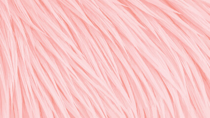 Fototapeta premium Soft pastel pink faux fur texture background with fluffy, realistic hair fibers. Ideal vector illustration for feminine fashion, cosmetic branding, and cozy winter textile designs.